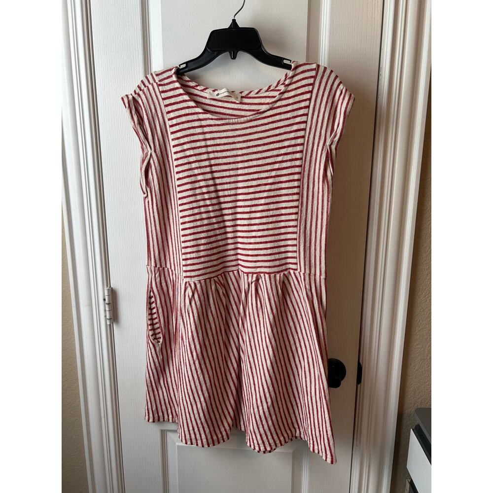 Impeccable Pig Red and White Striped Size Large Mini Dress